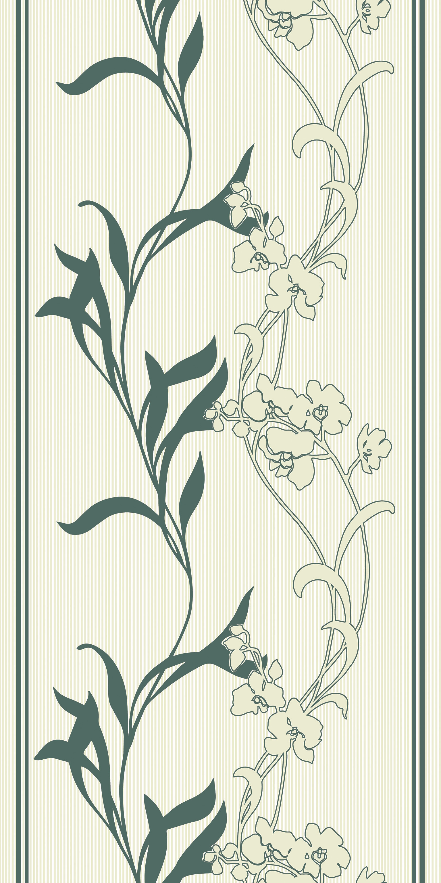 Пленка для термопереноса 339-3 орхидеи изумруд из коллекции Freedom